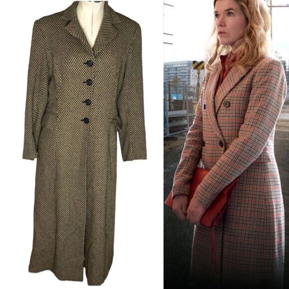Vintage Pat McDonagh Tweed Wool Women’s Long Dress Coat 8 Medium‎ - Picture 1 of 14